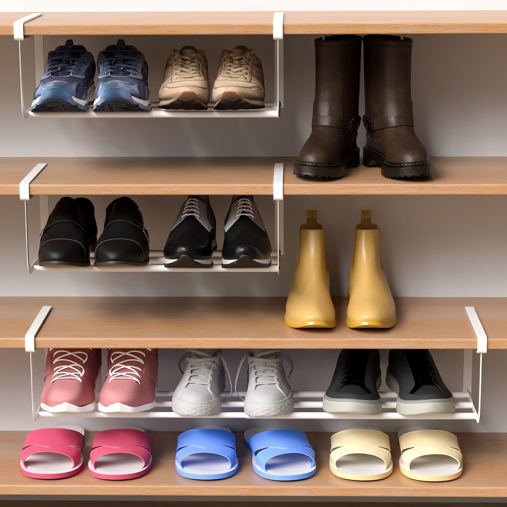 Expandable Shoe Rack Organizer for Closet 40-70cm/منظم أحذية قابل للتوسيع للخزانة 40-70 سم