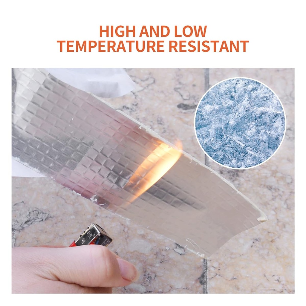 Waterproof Sealing Aluminum Strong Foil Tape 0.5x5M/شريط الألومنيوم القوي المقاوم للماء والمانع للتسرب