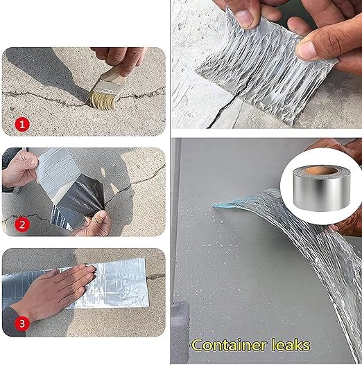 Waterproof Sealing Aluminum Strong Foil Tape 0.5x5M/شريط الألومنيوم القوي المقاوم للماء والمانع للتسرب