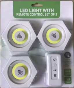 3 SET LED LIGHT WITH REMOTE/3 مجموعة من مصابيح LED مع جهاز تحكم عن بعد