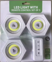 3 SET LED LIGHT WITH REMOTE/3 مجموعة من مصابيح LED مع جهاز تحكم عن بعد