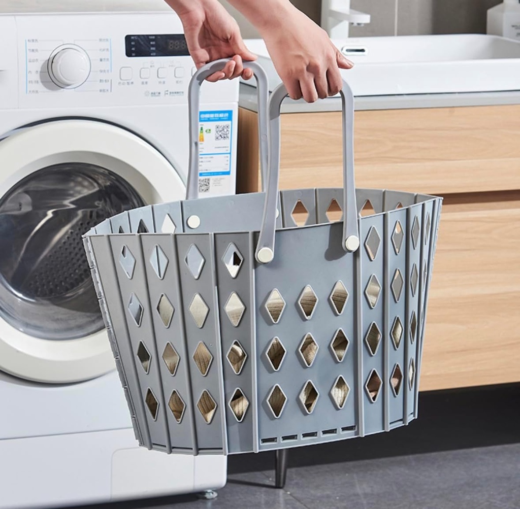 Foldable Laundry & Shopping Basket / سلة غسيل وتسوق قابلة للطي