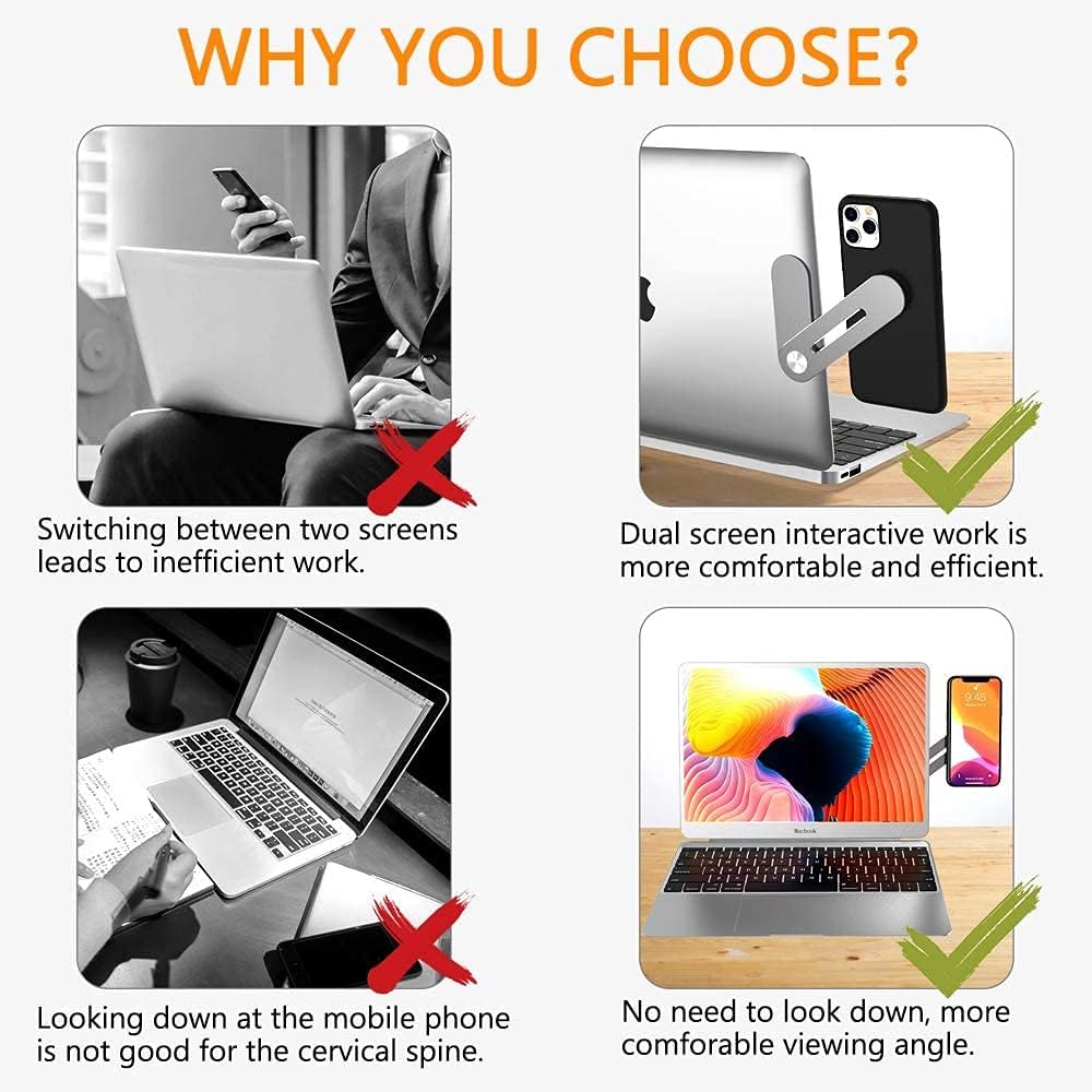 Phone Holder Stand Aluminum Magnetic Bracket /حامل الهاتف من الألومنيوم مع دعامة مغناطيسية