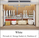 SINK STORAGE RACK DOUBLE /رف تخزين حوض المطبخ من الفولاذ المقاوم للصدأ