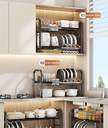 SINK STORAGE RACK DOUBLE /رف تخزين حوض المطبخ من الفولاذ المقاوم للصدأ