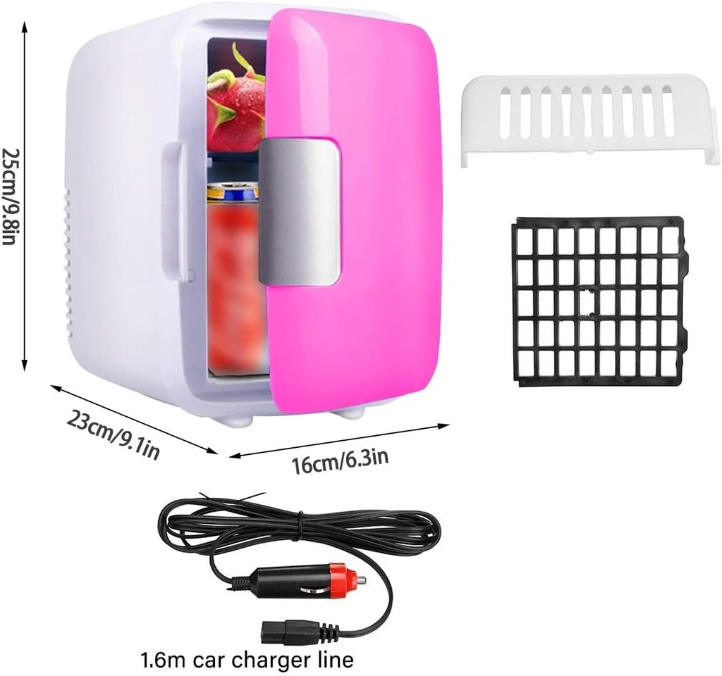 Mini 4L Portable Car Fridge / ثلاجة سيارة صغيرة محمولة بسعة 4 لتر