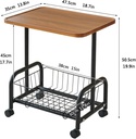 MODERN SIDE TABLE WITH STORAGE BASKET 40x30x50cm/طاولة جانبية حديثة مع سلة تخزين