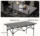 Outdoor Foldable Camping Table With 4 Chairs 95x55x50 cm/طاولة رحلات خارجية قابلة للطي مع 4 كراسي 