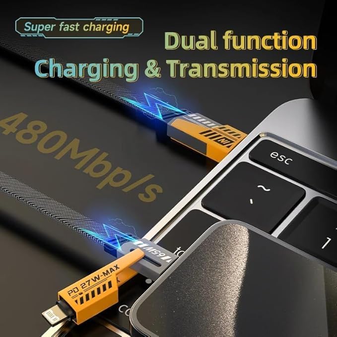4 IN 1 SUPER FAST CHARGING CABLE /كابل شحن فائق السرعة 4 في 1