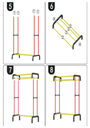 (A&M) Clothes Hanger 91x44x157cm/ علاقة الملابس متعدد العلاقات مع رف واحد