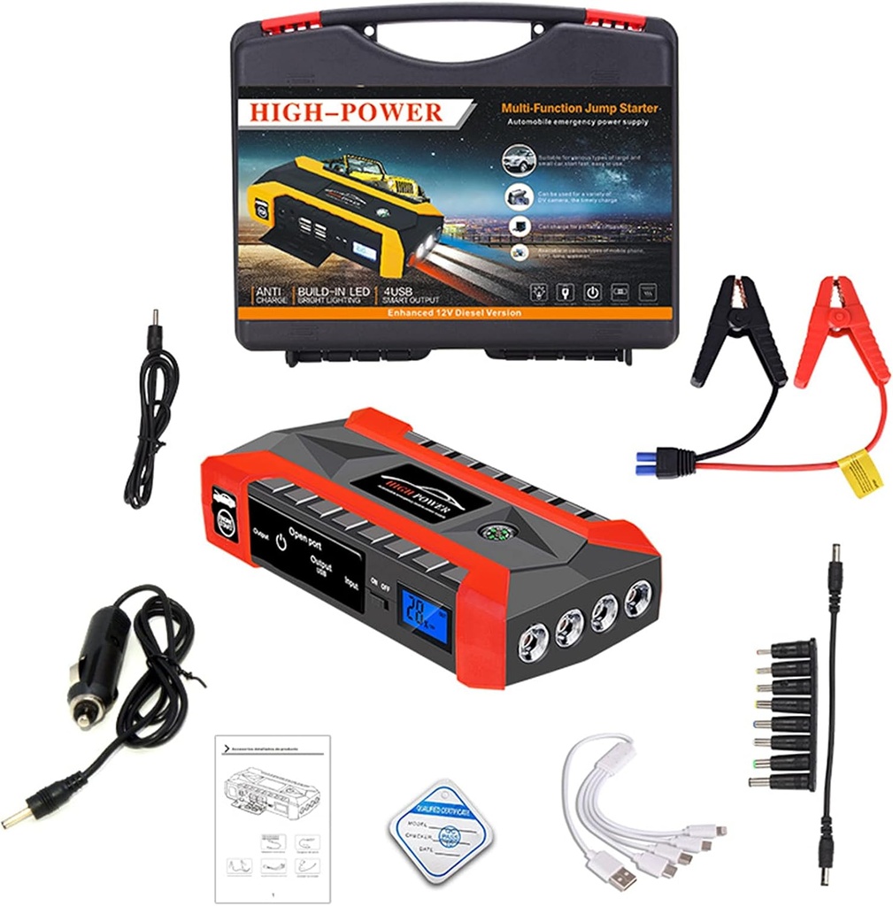 Car Battery Power Bank Jump Starter/شاحن طاقة بطارية السيارة