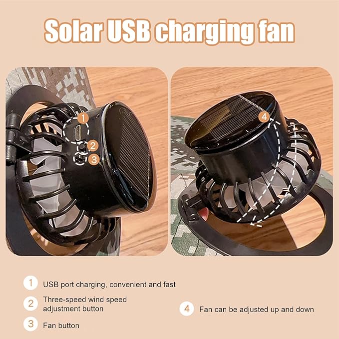 Solar Powered Fan Hat  / قبعة المروحة ضد الحرارة