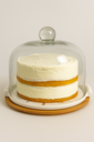 Cake stand with a glass dome lid-JD8015-9.5-H186 /صحن تقديم الكيك مع غطاء زجاجي