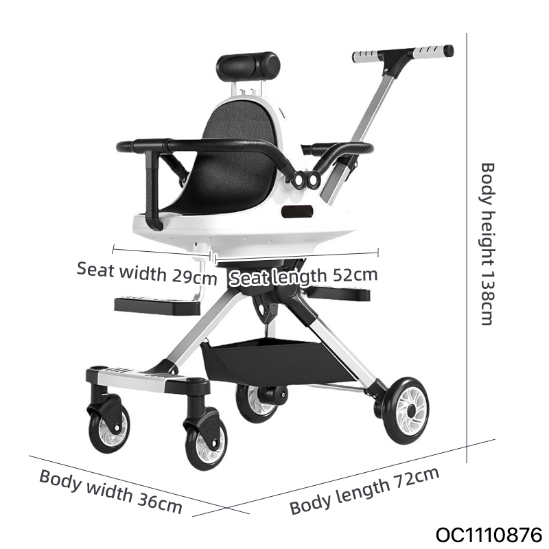 Foldable Twin Baby Walking Stroller   / عربة أطفال توأم قابلة للطي