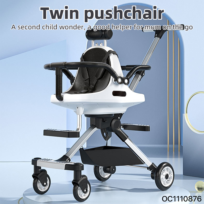 Foldable Twin Baby Walking Stroller   / عربة أطفال توأم قابلة للطي