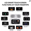 A9 PRO AIR PODS ANC/ENC Wireless Headphones Touch Screen Display, Equalizer, Auto-Lock,White 