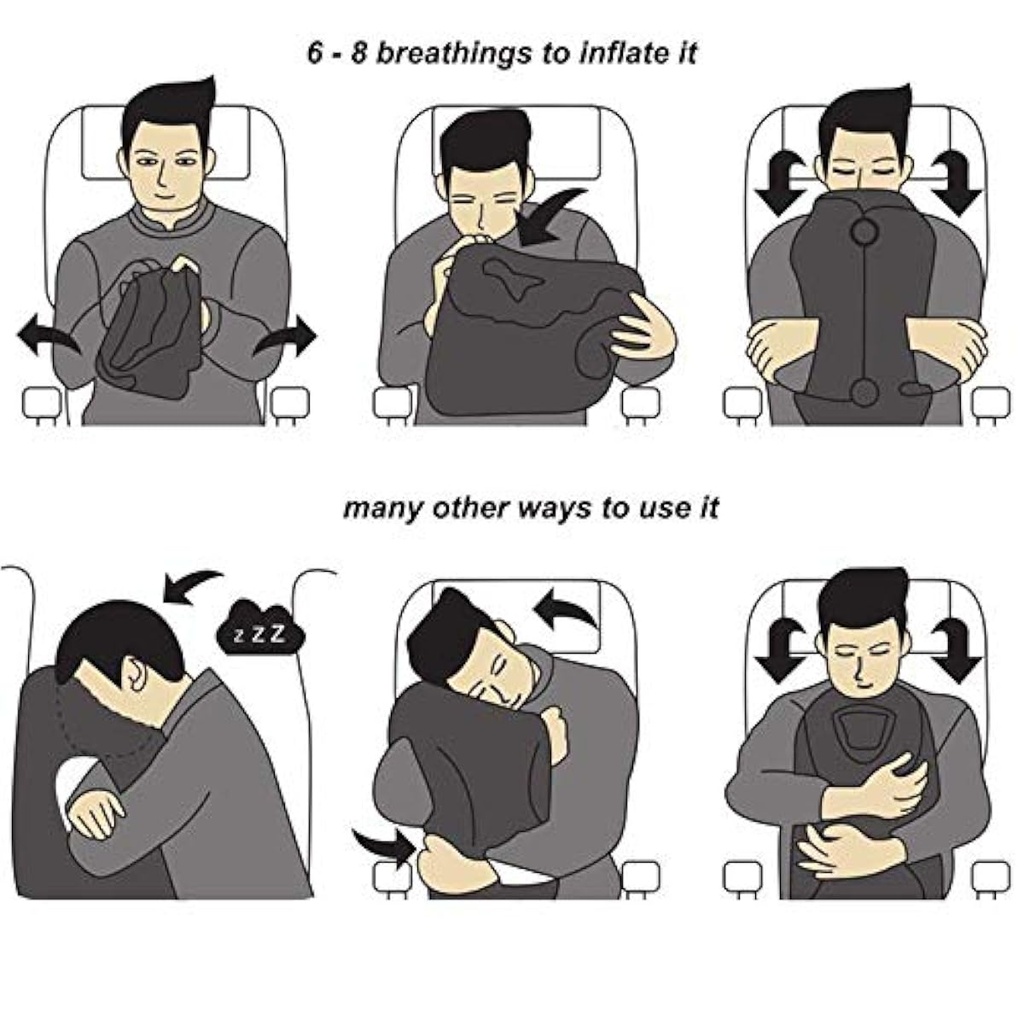 Inflatable Travel Pillow for Sleeping/وسادة سفر قابلة للنفخ للنوم