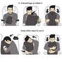 Inflatable Travel Pillow for Sleeping/وسادة سفر قابلة للنفخ للنوم