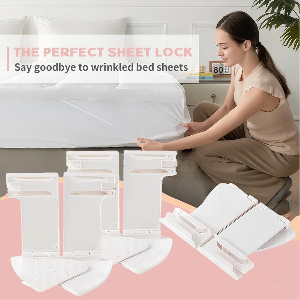 4Pcs Bed Sheet holder Locker/مثبت غطاء السرير مكون من 4 قطع