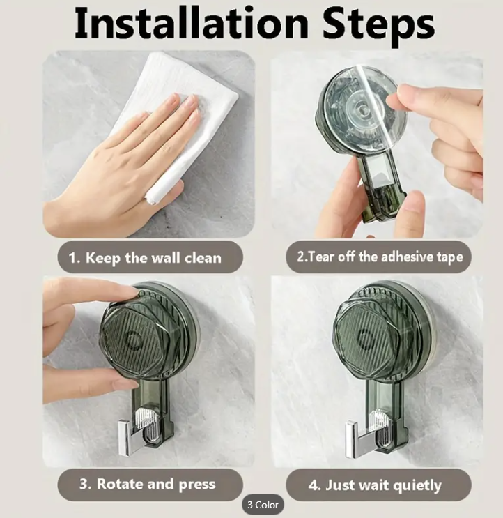 1pc Heavy-Duty Suction Cup Hook/ 