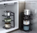 Kitchen Pot Rack Organizer, Cookware Holders 3 layer/ منظم أرفف المطبخ  تحت المغسلة
