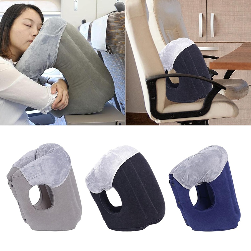 Inflatable Travel Pillow Neck And Back Support /وسادة سفر قابلة للنفخ لدعم الرقبة والظهر