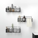 Wall-Mounted Storage Metal Mesh Organizer Rack /