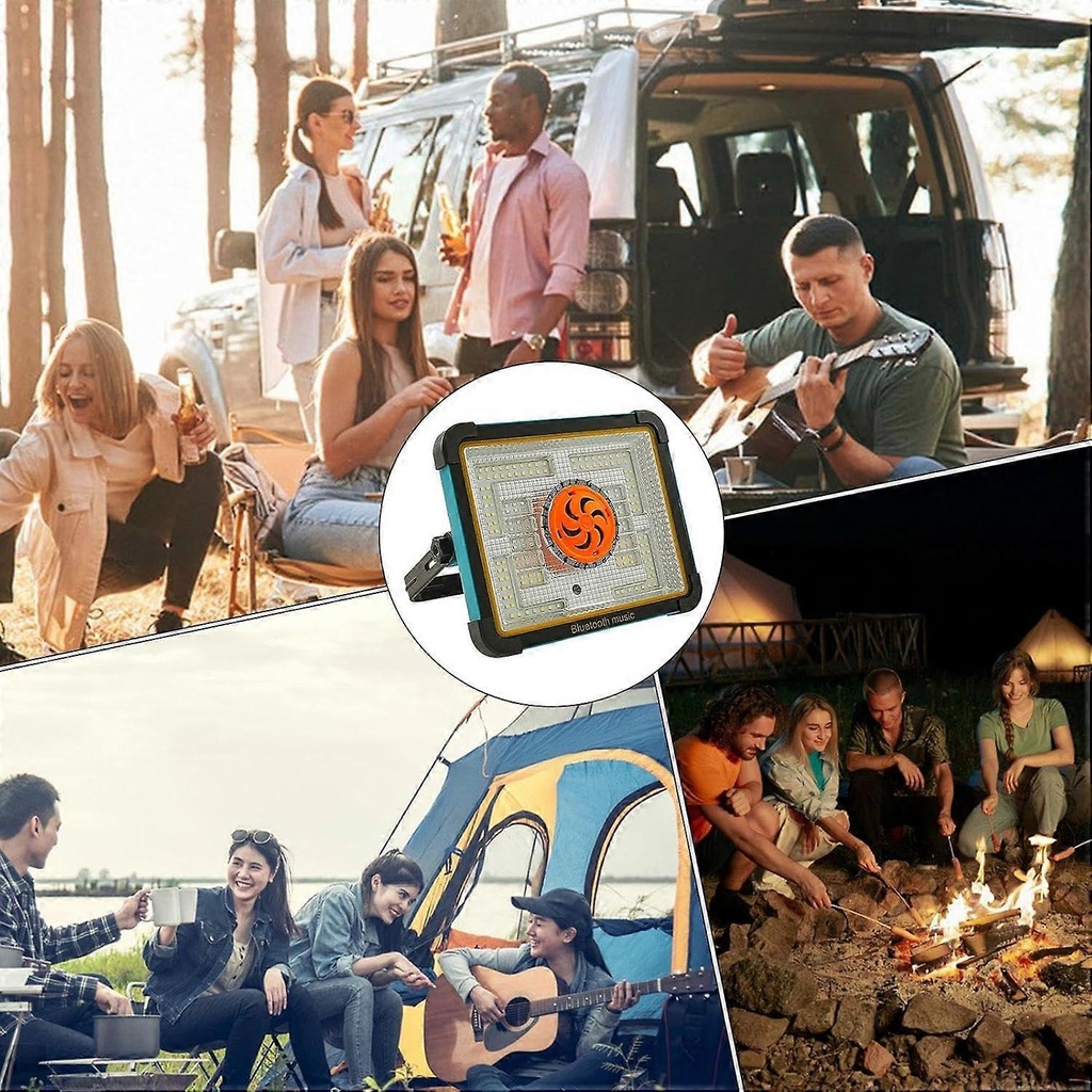 2-in-1 Solar LED Light With Music Speaker/مصباح LED يعمل بالطاقة الشمسية 2 في 1 مع مكبر صوت موسيقي