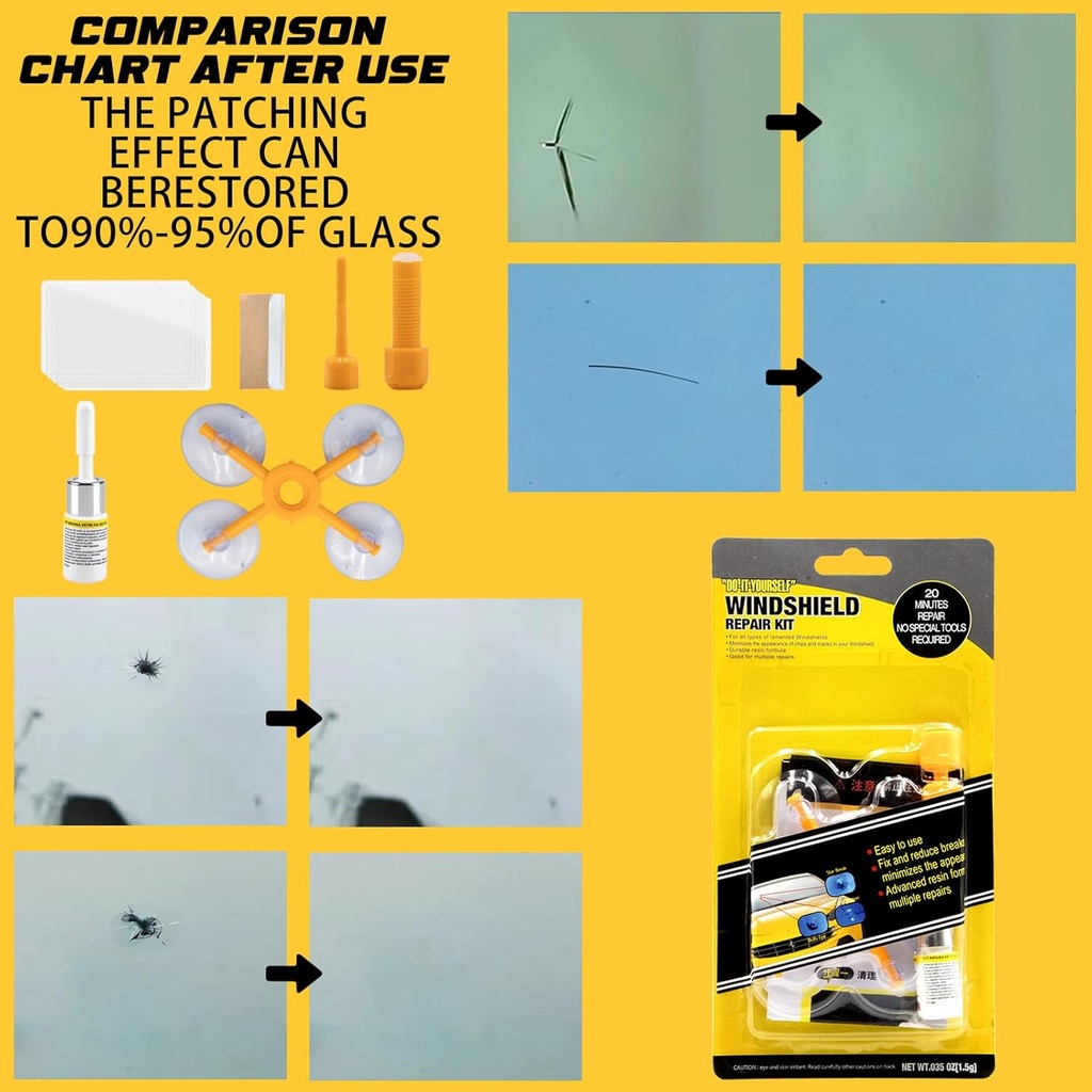 Glass Crack Repair Set , repair fluid /مجموعة إصلاح الشقوق الزجاجية، سائل الإصلاح