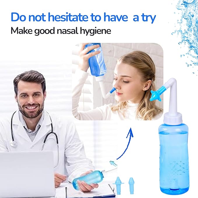 300ml Manual Bidet, Nose Wash Cleaner/شطاف سفر يدوي، منظف لغسل الأنف