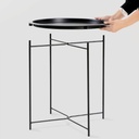 Round Folding Side Table/طاولة جانبية مستديرة قابلة للطي