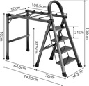 2 in 1 Clothes Dryer Multifunctional Folding Ladder  Rack/مجفف ملابس 2 في 1 متعدد الوظائف مع رف سلم قابل للطي