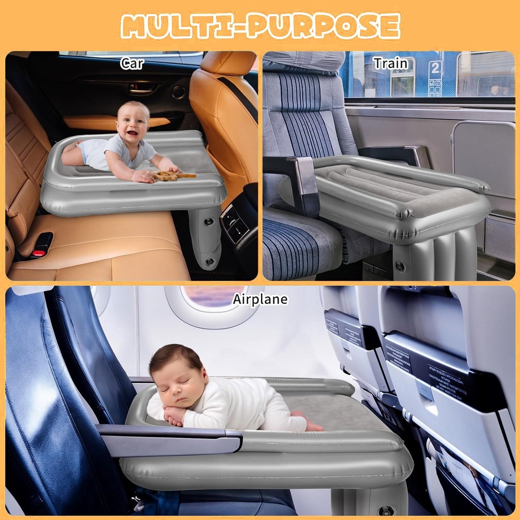 Inflatable baby travel bed for plane /سرير سفر قابل للنفخ للأطفال للطائرة