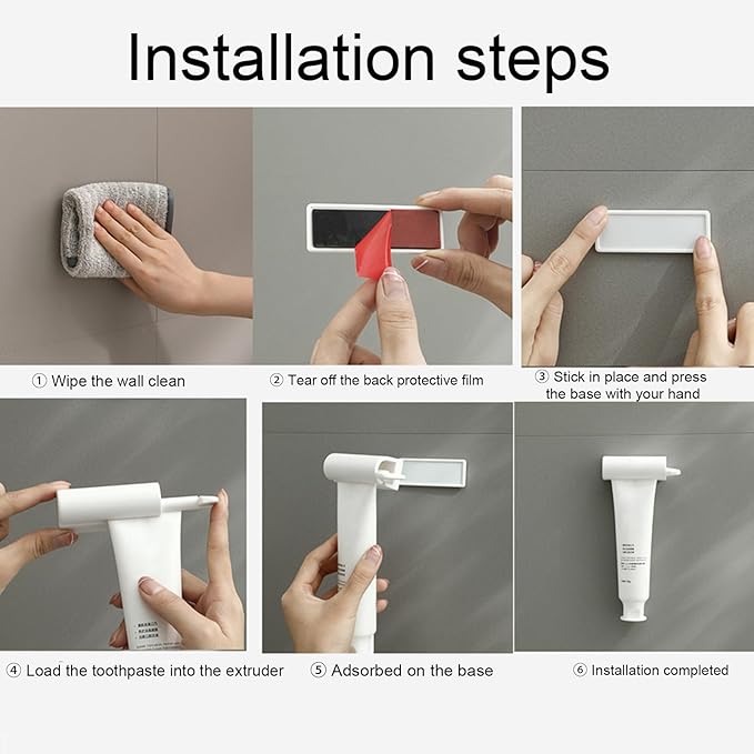 Toothpaste tube holder & squeezer/حامل و عصارة أنبوب معجون الأسنان
