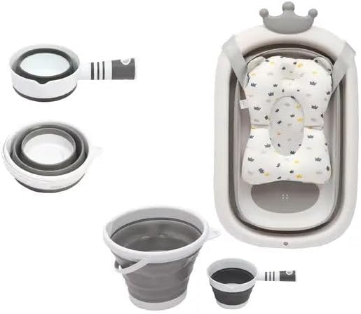 Baby bath tub 8-piece set/طقم حوض استحمام للأطفال مكون من 8 قطع