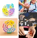 Round Weekly Pill Case Medicine/علبة حبوب أسبوعية مستديرة