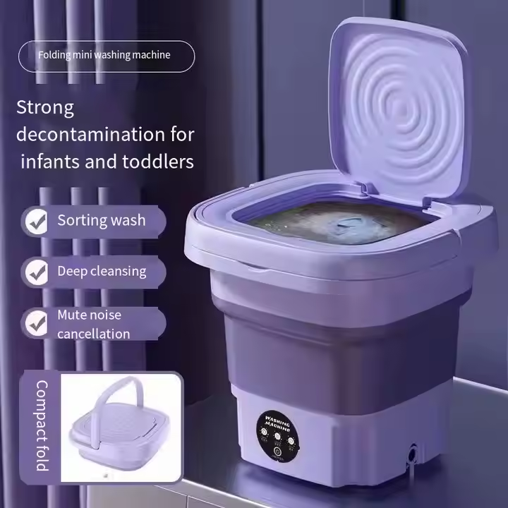 PORTABLE FOLDING WASHING MACHINE 6.5L/غسالة ملابس محمولة قابلة للطي