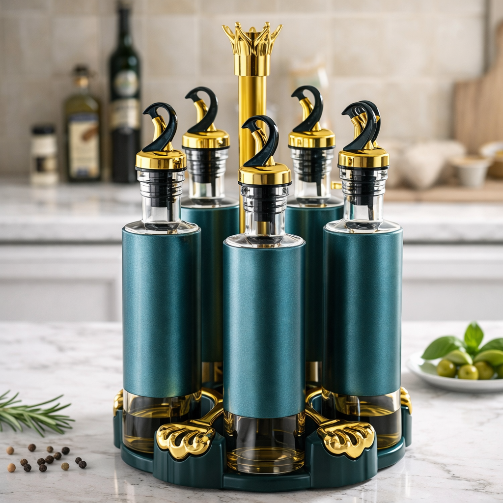Rotating oil storage organizer/منظم حفظ الزيوت الدوار 
