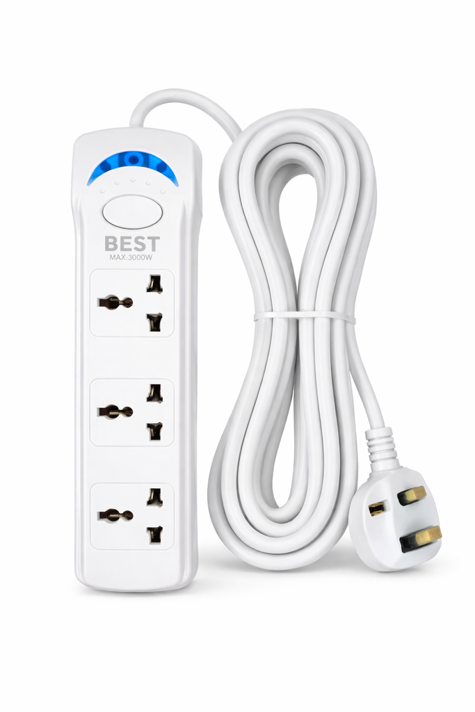 BEST Power Extension 3 Sockets 5.M/ بيست تمديدات الطاقة بثلاثة مقابس بطول 5 أمتار