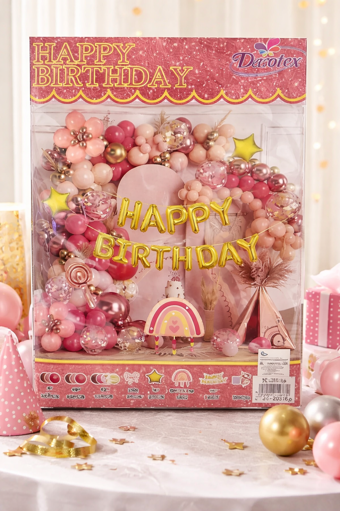 HAPPY BIRTHDAY PARTY WALL DECORATION /ديكور حائط لحفلة عيد ميلاد 