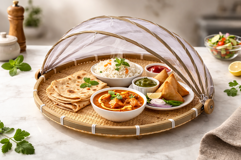 BAMBOO FOOD COVER MEDIUM  SIZE 