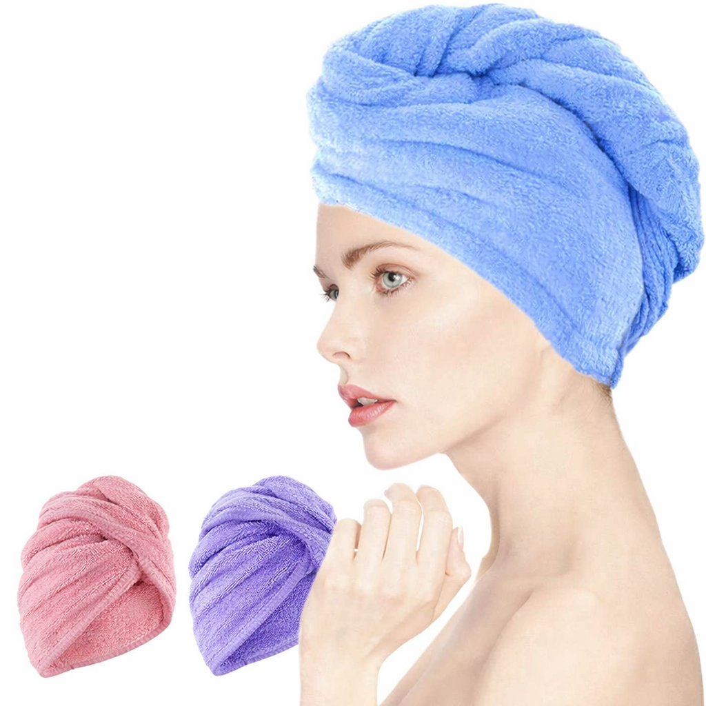 QUICK DRY HAIR TOWEL CAP 1 PC /قبعة منشفة سريعة الجفاف للشعر