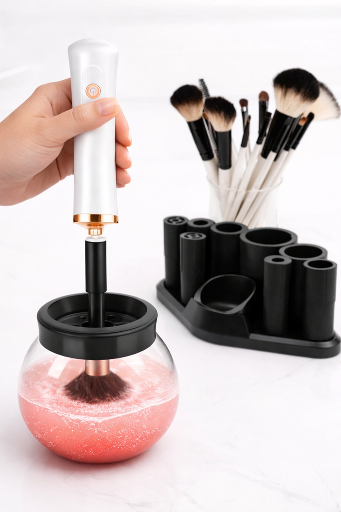 clean and dry makeup brush/جهاز تنظيف وتجفيف فرش المكياج