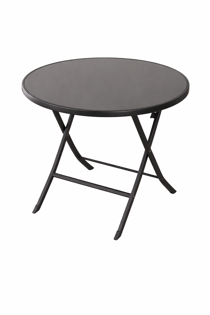  60cm Foldable Glass Round Table/طاولة زجاجية مستديرة قابلة للطي 60 سم