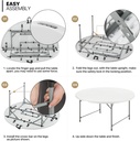 1.5M Foldable Round Table / 1.5M طاولة دائرية قابلة للطي