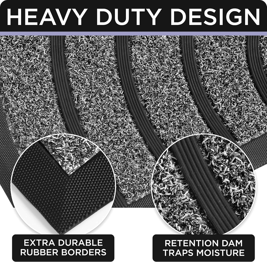 Coir and Rubber Entryway Lawn Semicircle Doormat 60*90CM/سجادة الباب للمدخل نصف دائرية 