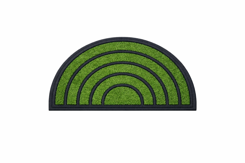 Coir and Rubber Entryway Lawn Semicircle Doormat 45*75CM/سجادة الباب للمدخل نصف دائرية 