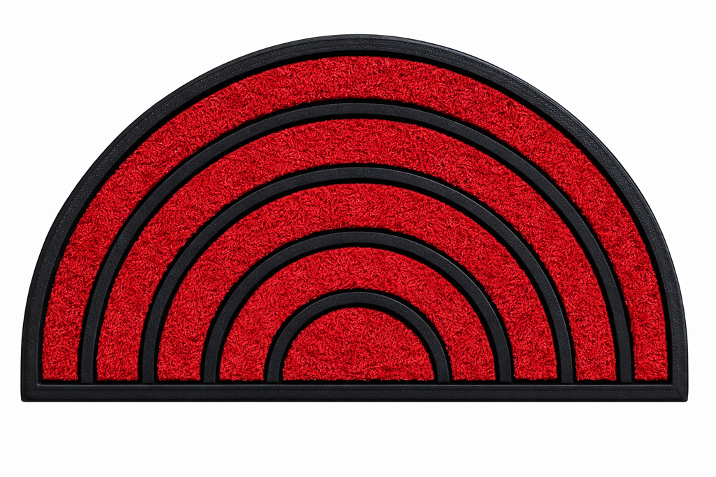 Coir and Rubber Entryway Lawn Semicircle Doormat 45*75CM/سجادة الباب للمدخل نصف دائرية 