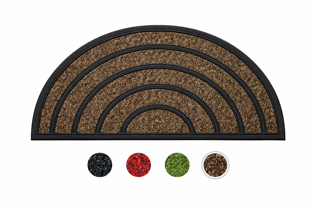 Coir and Rubber Entryway Lawn Semicircle Doormat 45*75CM/سجادة الباب للمدخل نصف دائرية 