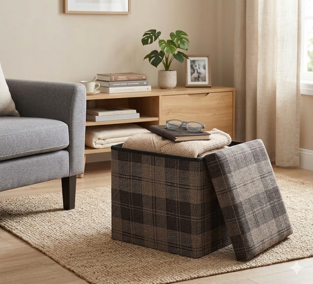 2 IN 1 STORAGE STOOL BOX/مقعد صندوق تخزين 2 في 1
